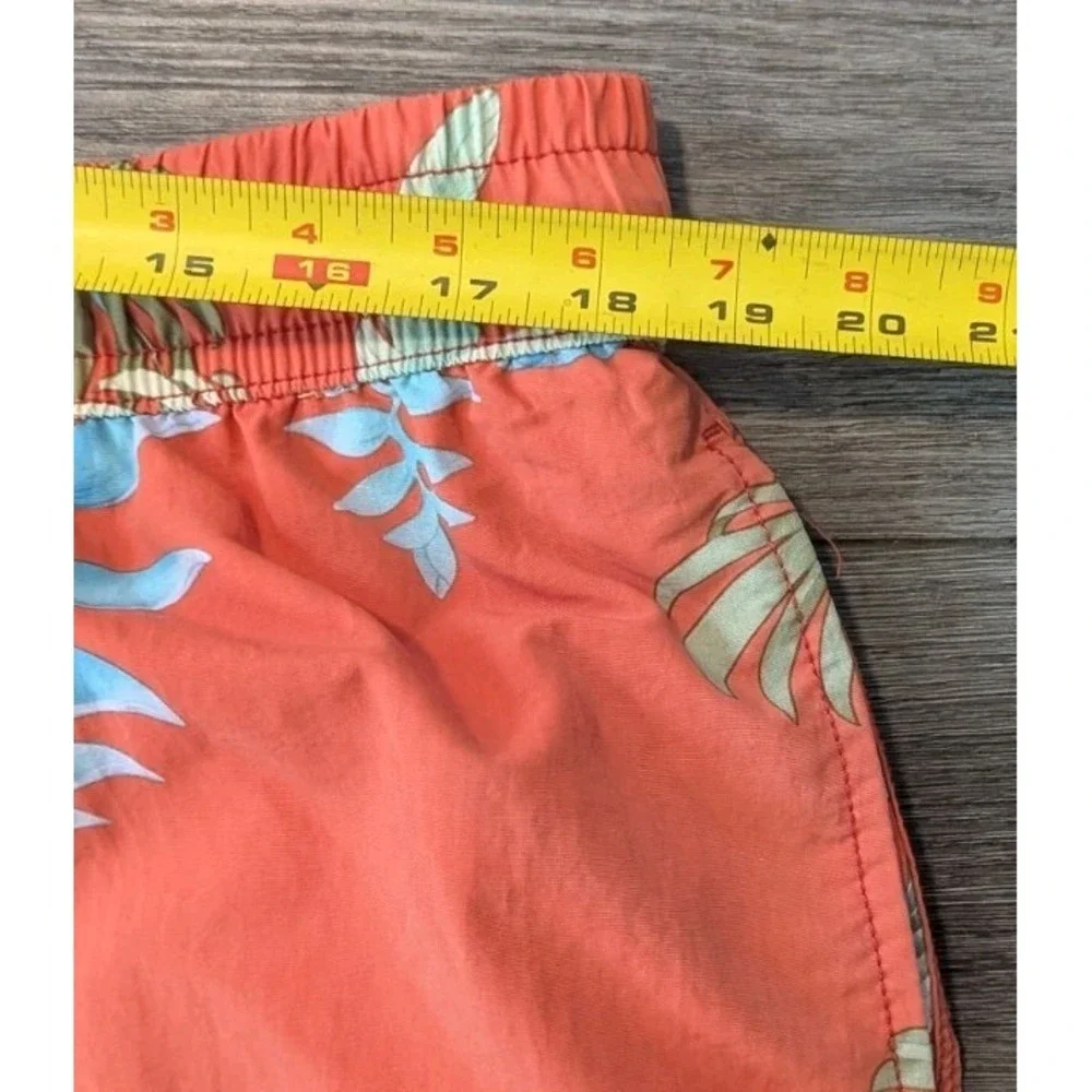 Tommy Bahama Relax XL‎ Swim Trunks Floral Nylon Orange Inside Pocket Cargo Lined